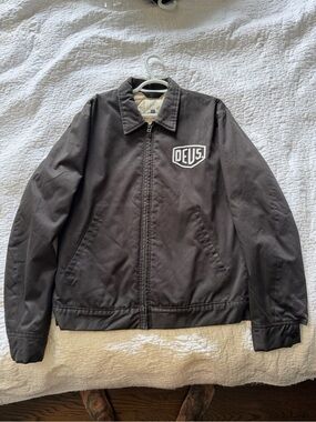 Men's Black Deus Ex Machina Zip-Up Jacket